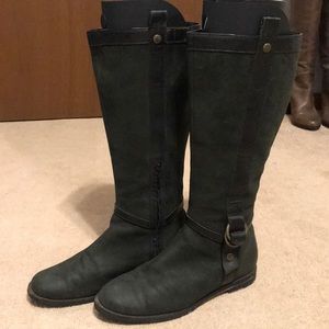 Cole Haan riding boots 8.5 black and green